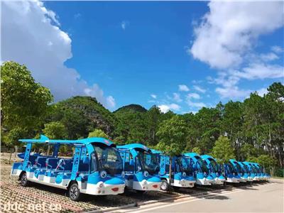  定制款海豚卡通电劝观光车，动物园卡通观光车